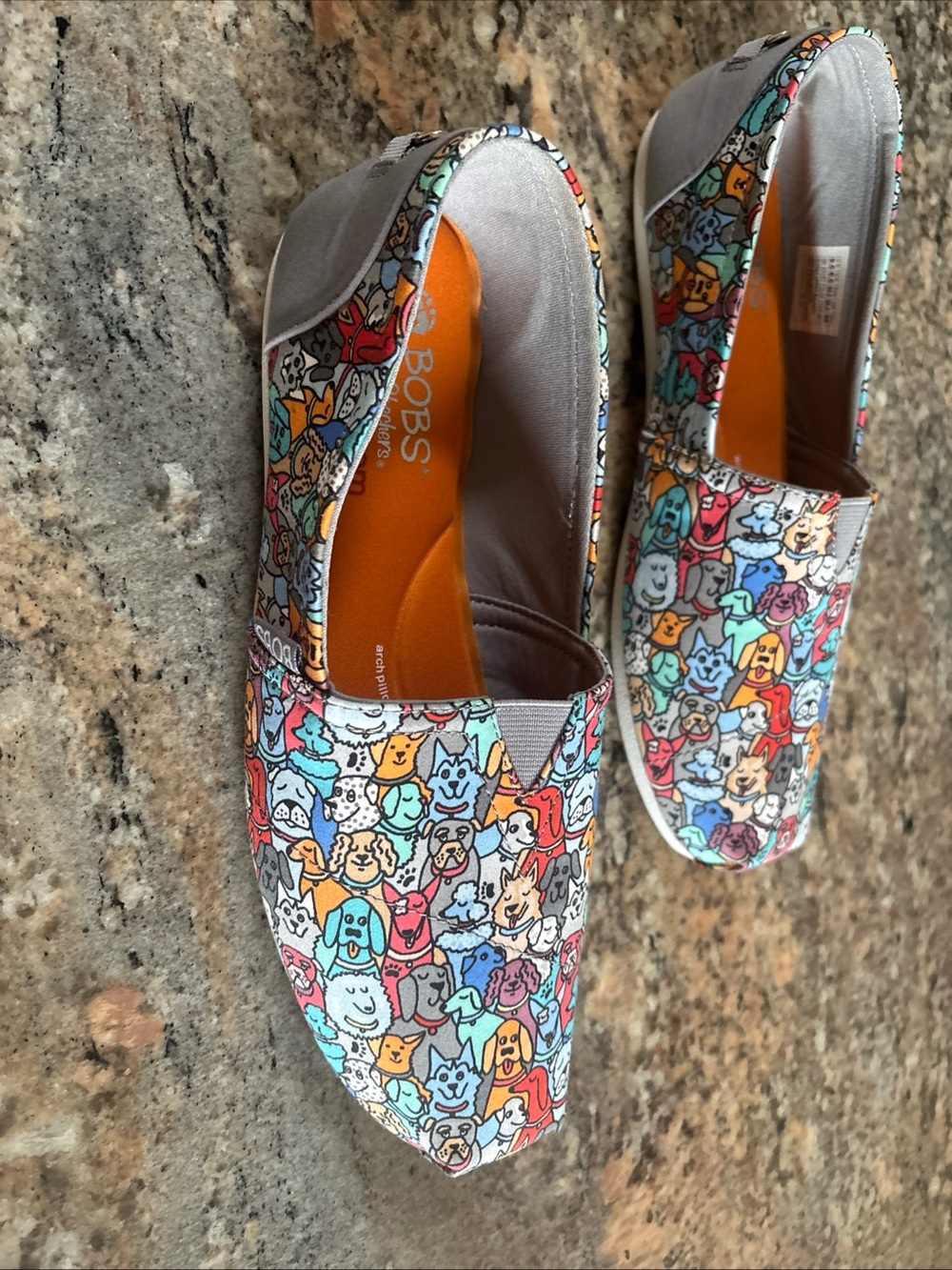 Sketchers Memory Foam Flats Sz 9.5 “Woof Party” Party Design - Picture 5 of 7